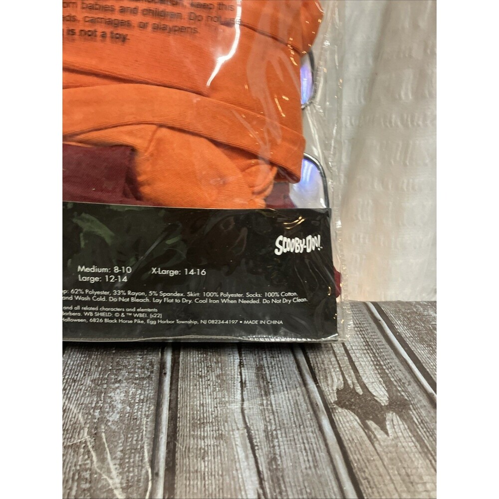 New In Package Velma Costume Complete Scooby-Doo Halloween Party Adult XS 0-2 - Picture 11 of 11